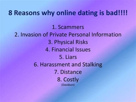 reasons why online dating is not safe